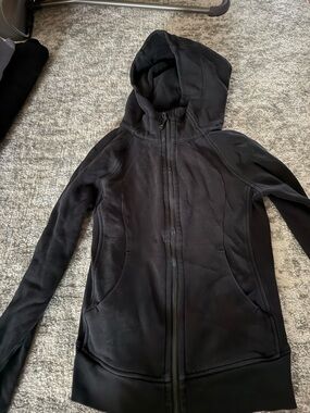 lululemon athletica Black Hooded Zip-Up Bomber Jacket